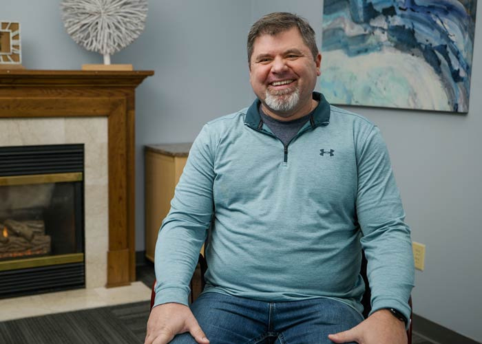 Male Patient at dentist in south bend indiana