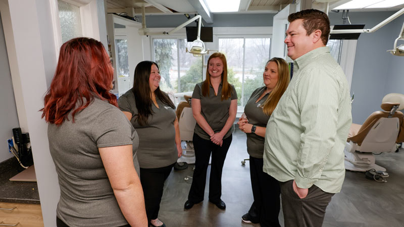 South Bend dentist, Dr. Webb with dental staff